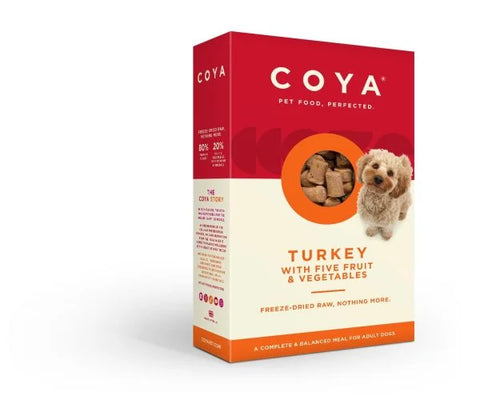 COYA Freeze Dried Raw Dog Food Turkey with Fruit & Vegetables