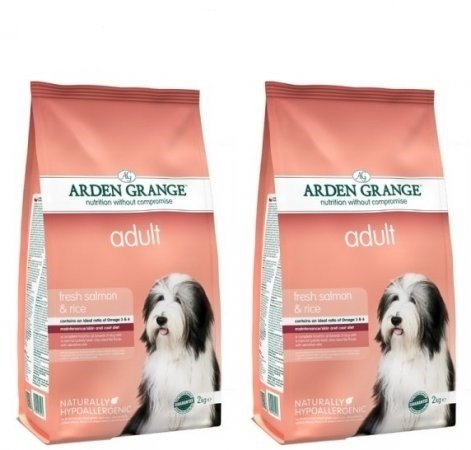 Arden Grange 2 x 12kg 2 Bag Deal Adult Dog Food Fresh Salmon & Rice