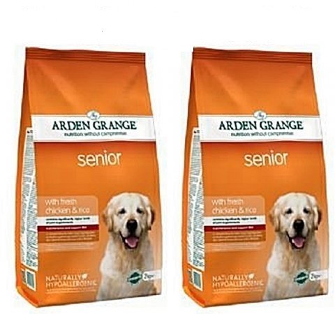 Arden Grange 2 x 12kg 2 Bag Deal Adult Dog Senior Fresh Chicken & Rice