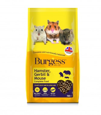 Burgess Hamster, Gerbil & Mouse complete nuggets 750g