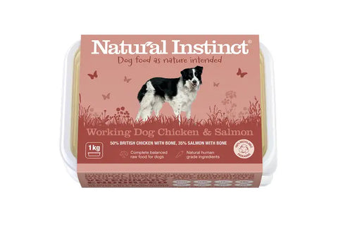 Natural Instinct Raw Working Dog Food - Salmon & Chicken 1kg