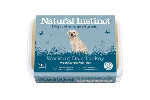 Natural Instinct Raw Working Dog Food - Turkey 1kg