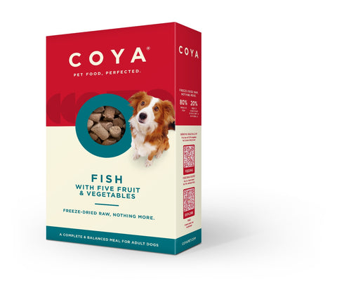 COYA Freeze Dried Raw Dog Food Fish with Fruit & Vegetables