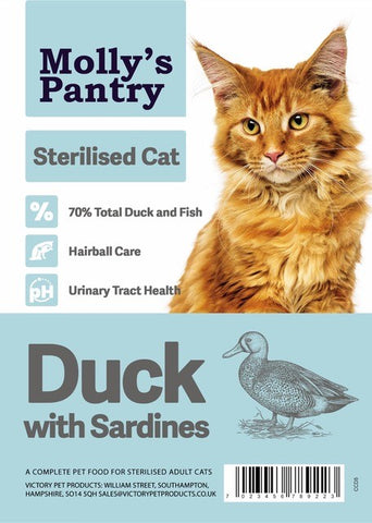 Molly's Pantry Sterilized Adult Cat Food Duck with Sardines