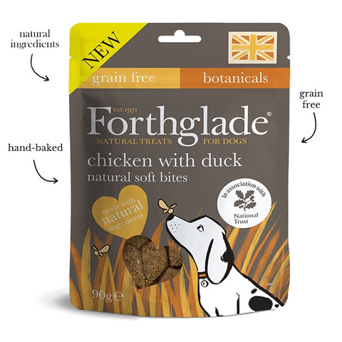 Forthglade Grain-Free Soft Bite Chicken with Duck Treats 90g