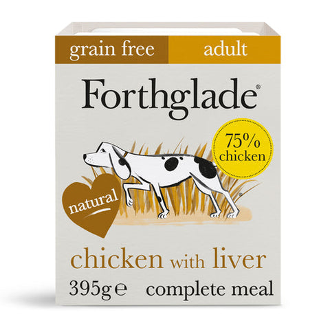 Forthglade Complete Adult Grain Free Chicken with Liver, Sweet Potatoes & Veg 395g