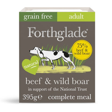 Forthglade Gourmet Adult Grain Free Beef & Wild Boar 395g