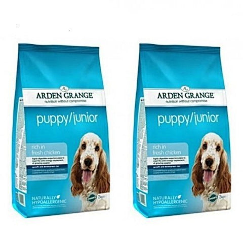 Arden Grange 12kg Bag Deal Dry Dog Food Puppy/Junior Fresh Chicken