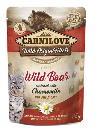 Carnilove Cat Pouches Wild Boar with Chamomile 85g