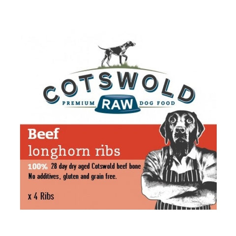 Cotswold Raw Frozen Beef Longhorn Ribs