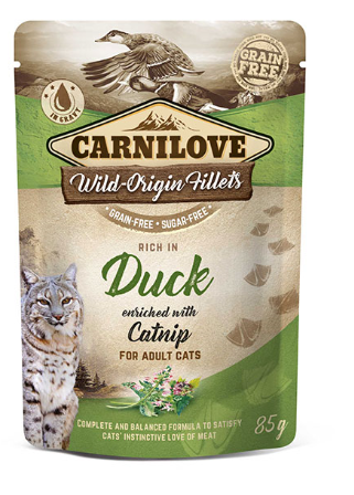 Carnilove Cat Pouches Duck with Catnip 85g