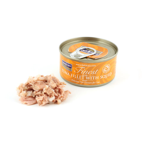 Fish4Cats Tuna Fillet with Squid 70g